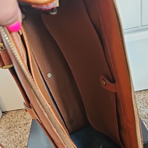 Dooney and Bourke Vintage Striking Night Sky Dark Blue Satchel Shoulder Bag - Picture 9 of 16